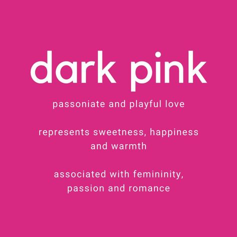 Dark Pink And White Nails, Pink Color Meaning, Fuschia Aesthetic, Pink Meaning, Color Meaning Personality, Colour Symbolism, Pink Color Chart, Vibrant Academia, Psychology Color