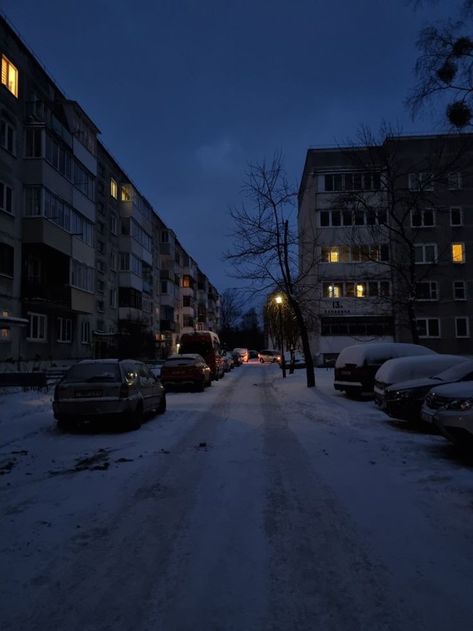 Christmas In Europe, Russian Winter, Small Town America, Europe Aesthetic, East Europe, Europe Winter, Night Landscape, Winter Scenery, Blue Hour