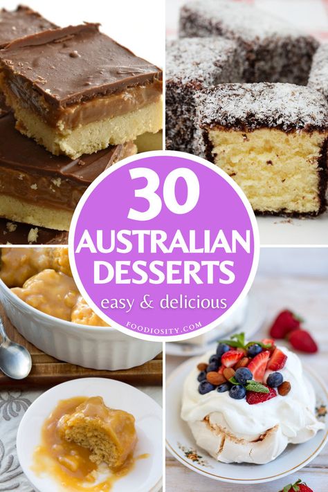 International Dessert Recipes Easy, Australian Dessert Recipes, International Dessert Recipes, Australian Cookies, Australia Recipes, Australian Desserts, Friendly Rivalry, Desserts Around The World, Australian Desert