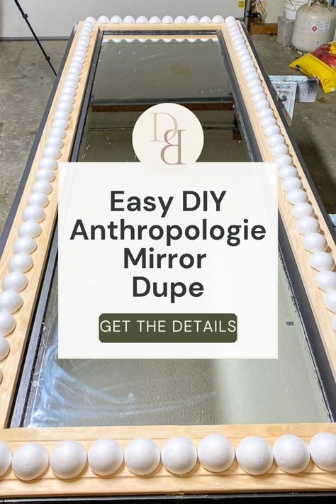 Get the Anthropologie mirror look without the cost. Check out this easy DIY full length mirror tutorial. Boho Mirror Makeover, Upcycle Mirror Ideas, Fun Mirror Ideas, Full Length Mirror Ideas, Long Mirror Diy, Mirror Redo Diy, Cheap Mirror Makeover, Mirror Border Diy, Large Mirror Diy