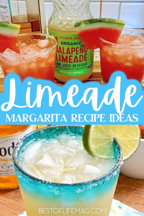 Limeade margarita recipe ideas can help give you a new twist on a classic cocktail wherever or whenever happy hour hits. Cocktail Recipes with Lime | Summer Cocktail Recipes | Pool Party Cocktails | Cinco de Mayo Cocktail Recipes | Summer Margarita Recipes | Margaritas for Pool Parties | Margaritas for Cinco de Mayo | Margaritas with Limeade | Margarita Recipes with Frozen Limeade | Frozen Margarita Recipes | Margarita Recipes on the Rocks via @amybarseghian Margaritas With Limeade, Summer Margarita Recipes, Limeade Margarita Recipe, Margarita Recipes On The Rocks, Frozen Limeade Margarita, Easy Margaritas, Frozen Margarita Recipes, Pool Party Cocktails, Blood Orange Margarita Recipe