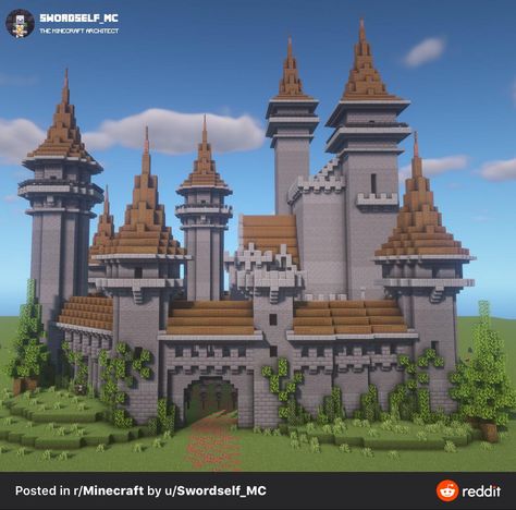 Minecraft Castle Ideas Simple, Minecraft Turret, Small Castle Minecraft, Minecraft Kingdom Layout, Minecraft Kale, Minecraft Medieval Castle, Château Minecraft, Minecraft Castle Blueprints, Minecraft Storage