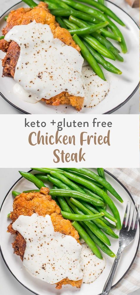 Gluten Free Steak Fingers, Paleo Chicken Fried Steak, Gf Chicken Fried Steak, Keto Steak Sides, Gluten Free Beef Recipes For Dinner, Gluten Free Cube Steak Recipes, Keto Breading For Frying, Gluten Free Chicken Fried Chicken, Gluten Free Steak Recipes