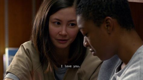 I love you. | soso and poussey Soso And Poussey, Samira Wiley Poussey, Poussey Washington, Kimiko Glenn, Samira Wiley, Orange Is The New, Orange Is The New Black, Pulp Fiction, Film Movie