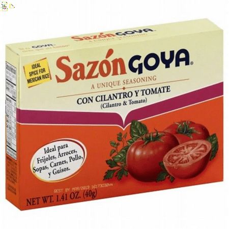 GOYA Sazon Cilantro & Tomato 1.41 Oz . This Sazon Goya Cilantro Tomato can easily enhance the flavor of favorite dishes. It makes an ideal addition to lots of dishes like meats, stews, soups, poultry, pasta, rice, beans, vegetables and more. The Goya Sazon seasoning is simple to dispense from foil packets. Goya Sazon Seasoning: GOYA Sazon Cilantro & Tomato 1.41 Oz A unique seasoning. Ideal for Mexican rice. Inside this box you'll find what good cooks have always dreamed of, an absolutely fool pr Sazon Goya, Chicken Seasoning Mix, Sazon Seasoning, Mild Taco Seasoning, Beans Vegetable, Rice Beans, Pasta Rice, Foil Packets, Mexican Rice