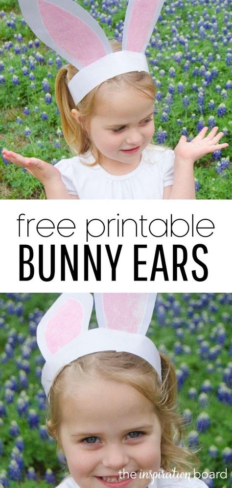 Easter Bunny Ears Template, Paper Bunny Ears, Bunny Ears Template, Diy Bunny Ears, Easter Bunny Ears Headband, Easter Activities For Preschool, Mother's Day Crafts For Kids, Easter Craft Activities, Easter Bunny Costume