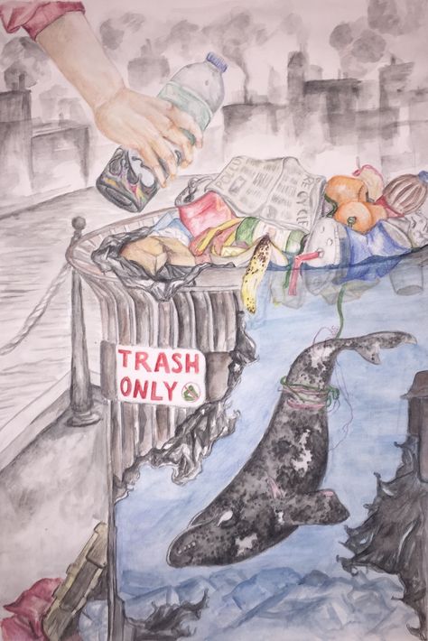 Marine Conservation Poster, Marine Pollution Poster, Environmental Pollution Poster, Environmentalist Art, Pollution Poster, Save Earth Drawing, Save Water Poster Drawing, Save The Sea, Ocean Drawing