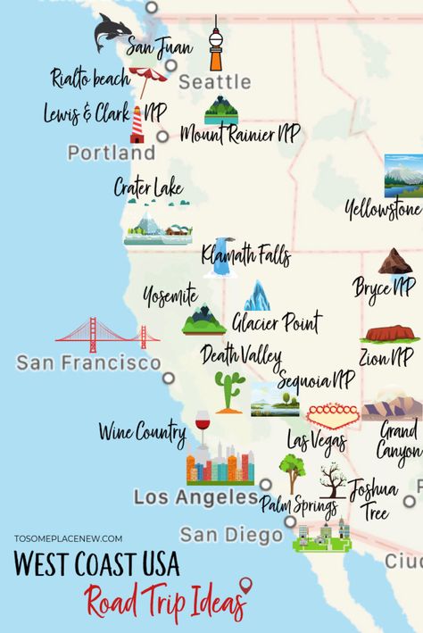 Best West Coast USA Road Trip Ideas and Route Itineraries to fuel your wanderlust. 2- 10 day road trip itinerary ideas with activities, tours and more One Day In Florence, Usa Road Trip Ideas, Usa Road Trip, Road Trip Ideas, West Coast Road Trip, National Park Road Trip, Us Road Trip, California Travel Road Trips, Voyage Europe