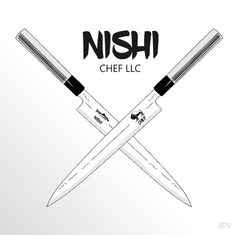 sushi knife with a buffalo and trout on the blade #AD, #knife, #Sponsored, #sushi, #buffalo, #blade Sushi Knife, Logo Design Contest, The Pool, Vector Design, Design Elements, Buffalo, Create Your, Chef, Logo Design