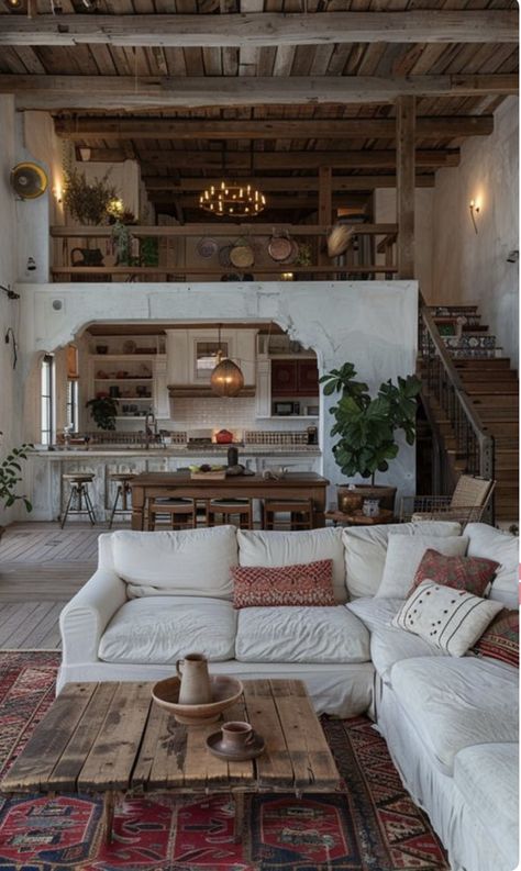 Natural Farmhouse, Boho Living Room Ideas, Farmhouse Decor Ideas, Farmhouse Decor Living Room, Boho Living, Boho Living Room, Decor Living Room, Living Room Ideas, Decor Living