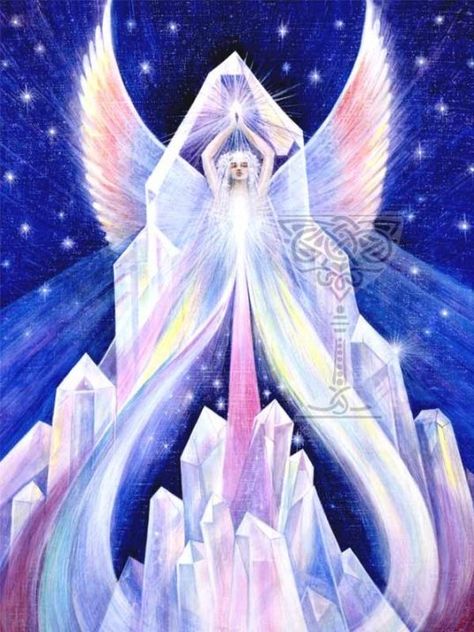 Grail Graphics | Pamela Matthews | Visionary Art Angelic Realm, Crystal Goddess, Ascended Masters, Spiritual Artwork, Crystal Angels, Psychic Mediums, Mystical Art, Goddess Art, Fairy Angel