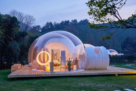 Three Transparent Inflatable Bubble Tent Spherical Clear House Garden Cabin Lodge Starry Sky Dome With Free Blower Garden Cabin, Garden Cabins, Bubble Tent, Cabin Lodge, House Garden, Starry Sky, Dream Room, Glamping, Tent