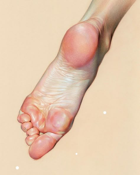 ‘A flying foot 2’✨ #coloredpencil on beige-toned paper, 27 x 39 cm Available * #drawing | Instagram Female Leg Reference, Flies Drawing, Feet Drawing Reference, Foot Illustration, Leg Reference, Fly Drawing, Feet Drawing, Drawing Instagram, Art Photography Portrait