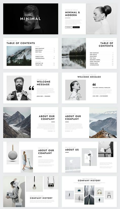 The Minimal & Modern PowerPoint template is a stylish and sophisticated choice for any presentation. With its clean and simple design, it provides a professional and polished look that is sure to make a great impression on your audience. This template comes with a variety of slide layouts, such as title, text, and image slides, that can be easily customized to fit your needs. Minimal Keynote Design, Presentation Title Slide, Slide Layout Design, Simple Presentation Design, Minimal Presentation Design, Title Slide Design, Creative Presentation Design, Presentation Layouts, Minimal Presentation