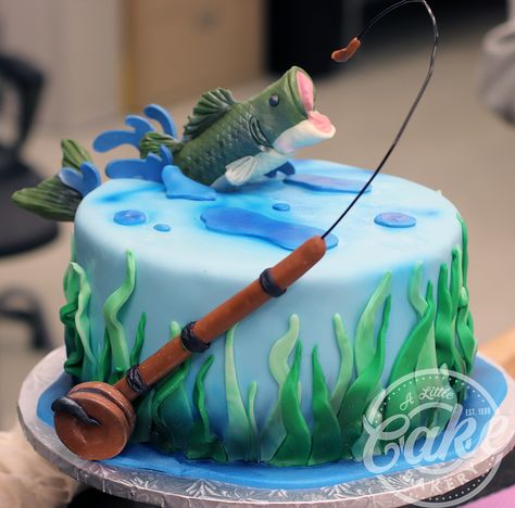 Groomsmen Cake Ideas, Cake Fishing Theme, Groomsmen Cake, Fishing Theme Cake, Gone Fishing Cake, Fisherman Cake, Groomsman Cake, Fish Cake Birthday, Fishing Themed Birthday Party