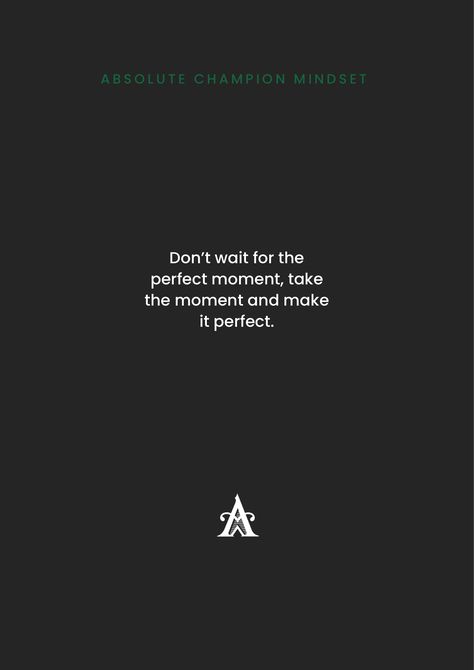 Don't wait for the perfect moment, take the moment and make it perfect. Follow us for more daily quotes @absolutechampionmindset #motivationalquote #dailyquotes #motivation #inspiration #success #quote #quotes #motivationalquotes #dailymotivation #lifemotivation Success Quote, Perfect Moment, Life Motivation, Daily Motivation, Daily Quotes, Motivation Inspiration, This Moment, Follow Us, Make It