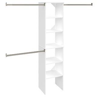 Small Closet Design, Wood Closet Organizers, Walk In Closet Small, Wood Closet Systems, Small Walk In Closet, Wood Closet, Closet Rods, Affordable Storage, Closet Organizing Systems