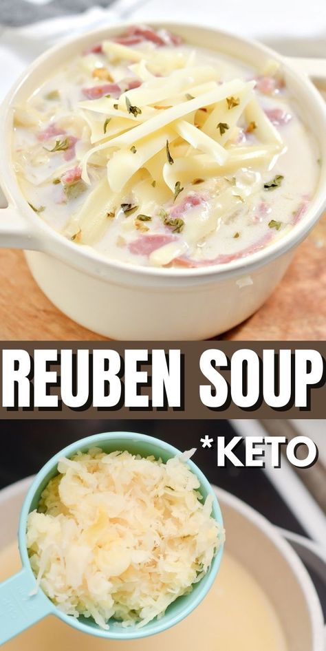 Reuben Soup, Keto Reuben, Soup Keto, Low Carb Soup Recipes, Keto Soup, Low Carb Soup, Keto Cooking, Keto Recipes Dinner, Diet Keto