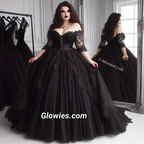 Black Wedding Dress Sweetheart Neckline, Black Wedding Dresses Uk, Shoes For Black Wedding Dress, Plus Size Black Wedding Dress Lace Gowns, Goth Wedding Reception Dress, Black Mesh Wedding Dress, Plus Size Goth Wedding Dress, Goth Outdoor Wedding, Black Short Wedding Dress