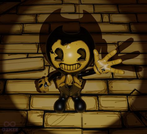 Render by @infinitedixie on Blender, Bendy model by Bendygame on sketchfab Bendy And The Ink Machine Human Version, Batim Edit, Bendy And The Ink Machine Pfp, Simon Core, Bendy Cosplay, Bendy Pfp, Bendy Ink Machine, Colorful Skull Art, Ink Bendy