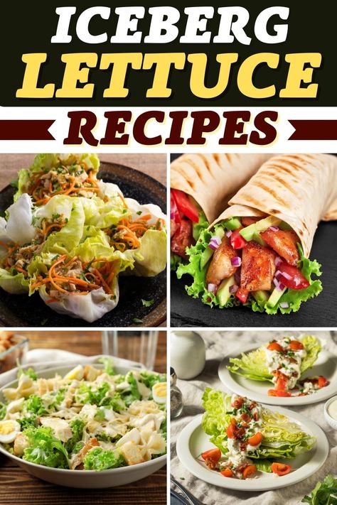 Ice Burg Lettuce Recipes, Recipes With Iceberg Lettuce, Salad Recipes Iceberg Lettuce, Head Of Lettuce Recipes, Ice Berg Lettuce Recipes, Head Lettuce Salad Recipes, Iceberg Lettuce Salad Ideas, Salads With Iceberg Lettuce, Iceburgers Lettuce Salad Recipes