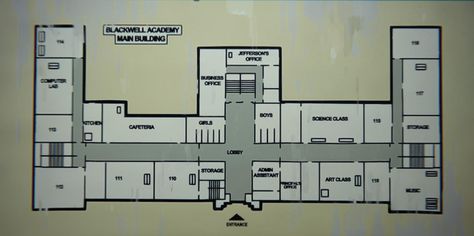 Blackwell Academy Main Building Map Life Is Strange Blackwell Academy, Blackwell Academy, Tokyo Town, Building Pictures, School Floor Plan, Dr Ideas, Dontnod Entertainment, Arcadia Bay, Game Aesthetic