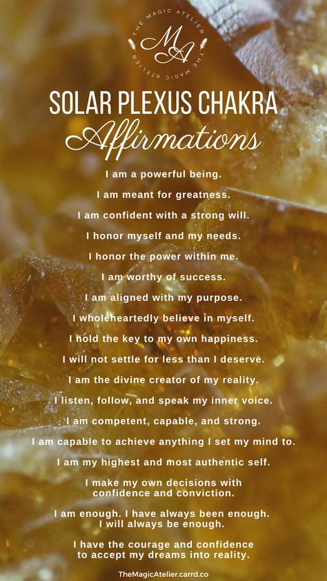 Chakra Quotes Spirituality Affirmations, Solar Plexus Mantra, Solar Plexus Chakra Stones, Solar Chakra Affirmations, Balance Solar Plexus Chakra, Solar Plexus Crystals, Heal Solar Plexus Chakra, Crystals For Solar Plexus Chakra, How To Open Solar Plexus Chakra