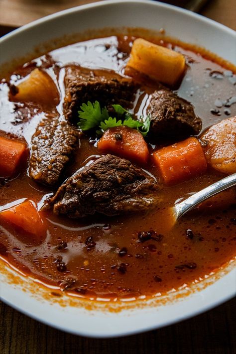 Mexican Beef Stew Mexican Beef Stew Recipes, Prime Rib Recipe Easy, Leftover Prime Rib Recipes, Mexican Beef Stew, Protein Egg, Chicken Fajitas Crockpot, Fresh Appetizers, Mexican Stew, Outdoor Cooking Recipes