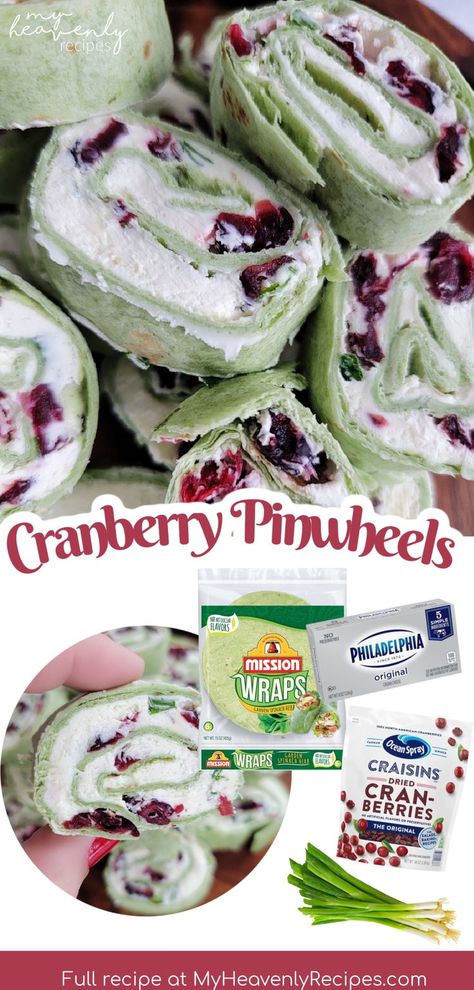 Cranberry Cream Cheese Pinwheels, Pinwheel Appetizers Cream Cheese, Cranberry Pinwheels, Spinach Tortillas, Christmas Finger Foods, Cream Cheese Pinwheels, Cream Cheese Spinach, Christmas Appetizers Easy, Cream Cheese Appetizer