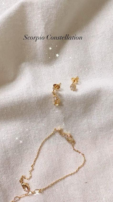 shop12signs on Instagram: Scorpio Constellation Earrings and bracelet ✨ . . . . . . . . . . . . . . #shop12signs #scorpiomemes #scorpiorising #scorpiomoon… Scorpio Constellation, Constellation Earrings, Scorpio Moon, Constellations, Cross Necklace, Gold Necklace, Bracelet, On Instagram, Instagram