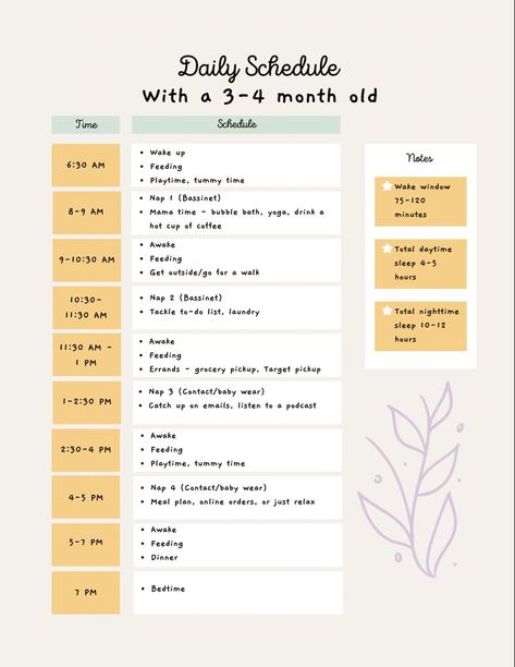 Daily Schedule with a 3-4 month old Four Month Old Sleep Schedule, 4 Month Nap Schedule, 9 Month Old Nap Schedule, Sample 2 Month Old Schedule, 4 Months Schedule, 5 Month Nap Schedule, Baby Schedule 4 Months Old, Feed Schedule For 6 Month Old, Five Month Old Schedule