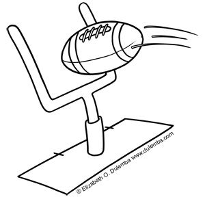 Coloring Page Tuesday - Football!!! Sport Drawing Ideas, Sport Drawing, Football Goal Post, Sports Theme Classroom, Football Coloring Pages, University Of Glasgow, Us Citizen, Football Drawing, Cheer Signs