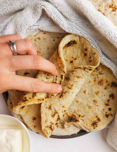 Soft Gluten-Free Lavash Bread - Natasha's Home Lavash Bread, Tortilla Warmer, Flat Breads, Mexican Corn, Brown Rice Flour, Digital Kitchen Scales, Gluten Free Flour, Rice Flour, Flatbread