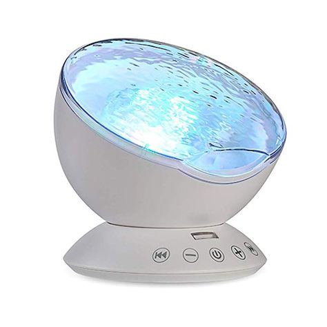 TOMNEW Mermaid Decor Remote Control Night Light Ocean Wave Projector 7 Colorful Ceiling Mood Lamp with Bulit-in Speaker Music Player for Baby Adults Bedroom Living Room (White) - - Amazon.com Colorful Ceiling, Wave Projector, Adults Bedroom, Sensory Lights, Galaxy Lights, Mood Lamps, Night Light Projector, Mermaid Decor, Sound Machine