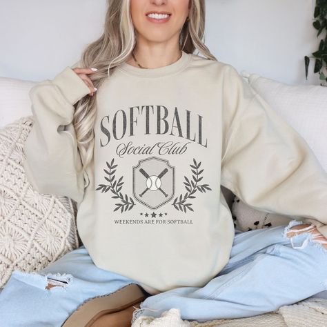 Wife Sweater, Softball Mom Gifts, Softball Sweatshirt, Softball Season, Club Sweatshirts, Softball Mom, Social Club, 1 Or 2, Mom Gift