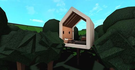 Bloxburg Treehouse, Modern Treehouse, Roblox House, Modern Family House, Bloxburg Builds, House Decorating Ideas Apartments, Bloxburg Ideas, Unique House Design, Bugatti Chiron