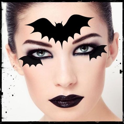 Bat Face Paint, Maquillage Halloween Zombie, Maquillage Halloween Vampire, Tattoo Bat, Bat Makeup, Spider Halloween Costume, Carnaval Make-up, Halloween Makeup For Kids, Maquillage Halloween Simple