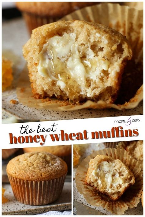 Whole Wheat Flour Muffin Recipes, Honey Wheat Muffins, Vegan Whole Wheat Muffins, Wheat Flour Muffin Recipes, Honey Muffins Healthy, Whole Wheat Recipes Baking, Whole Wheat Cupcakes, Wheat Flour Dessert Recipes, Whole Wheat Muffins Healthy