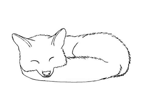 How to Draw a Sleeping Fox step by step – Easy Animals 2 Draw Fox Drawing Sleeping, Sleeping Deer Drawing, Fox Drawing Easy Step By Step, Sleeping Animal Drawing, Fox Sketch Simple, Fox Sleeping Drawing, How To Draw A Fox Step By Step, How To Draw A Fox Easy, Easy Drawings Animals