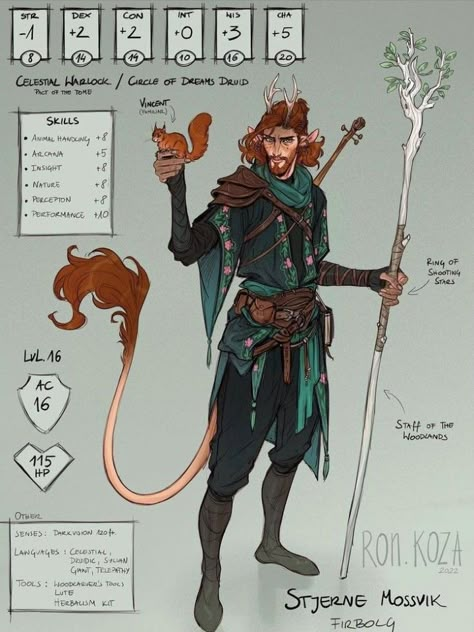 Dnd Character Profile, Dnd Character Reference Sheet, Dnd Character Design Druid, Firbolg Warlock, Druid Character Design Male, Druid Dnd Character Concept, Dnd Druid Character Design, D&d Oc, Dnd Druid Art