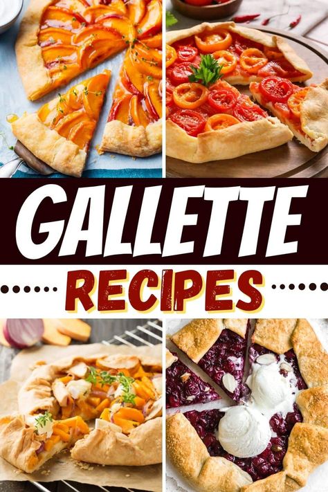 Bring a taste of France to your table with these easy galette recipes! From peach to plum to broccoli and cheese, these tasty galettes couldn't be better. Galette Filling Ideas, French Tart Recipes, French Galette Recipe, Galette Savory, Galette Recipe Desserts, Recipes With Mascarpone Cheese, Galette Dough, Galette Recipes, Savory Galette