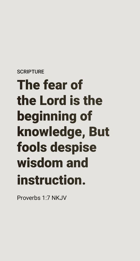 Since a knowledge of the true God is so beneficial and readily available, why is it that so few of mankind have it? Often the reason is that they have the wrong attitude toward Jehovah and his Word. For example, one thing that is essential was stated by Solomon, one of the wisest men who ever lived: “The fear of Jehovah is the beginning of knowledge.” (Prov. 1:7) God Fearing Man Quotes, God Fearing Man, The Fear Of The Lord, God Fearing, Proverbs 17 17, Daily Scripture, Fear Of The Lord, Men Quotes, The Fear