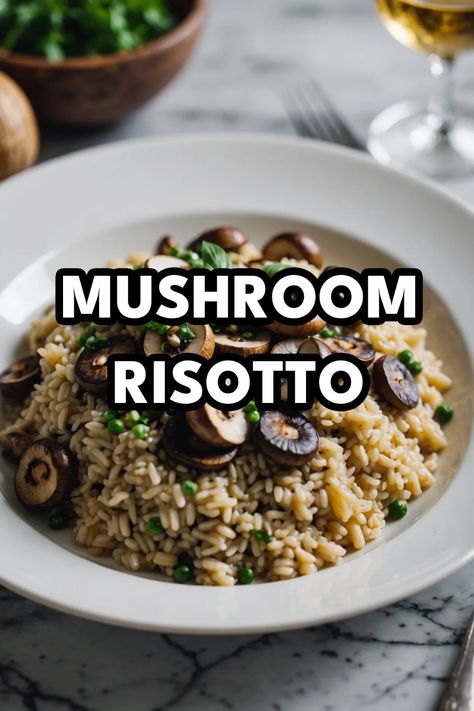 A photo of a  Mushroom Risotto a Risotto Recipes Balsamic Mushroom Risotto, Best Mushroom Risotto Recipes, One Pot Risotto, Rissoto Recipes Easy Mushroom, Shitake Risotto, Risotto Recipes Mushroom, Best Mushroom Risotto, Quick Risotto Recipe, Quick Risotto