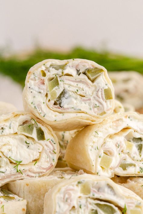 Dill Pickle Pinwheels, Pickle Pinwheels, Pinwheel Appetizers Cream Cheese, Sandwich Appetizer, Dill Ranch, Pickle Roll Ups, Pickle Wraps, Cream Cheese Pinwheels, Pinwheel Sandwiches