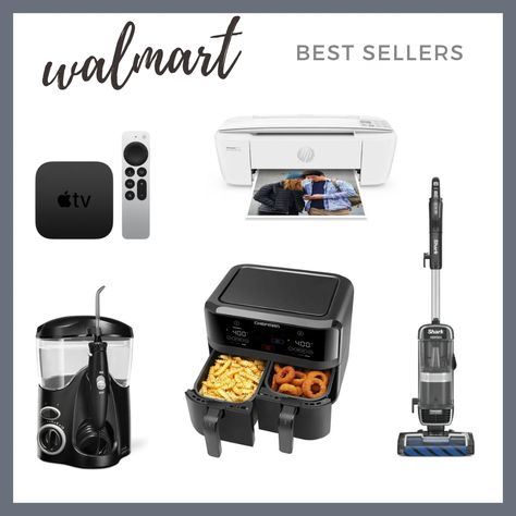 Walmart sales! 🚨 best sellers Apple TV, printer, waterpik, air fryer, vacuum, top sellers, trending, gifts, Walmart finds, great deals Follow my shop @alyssamarievandesteeg on the @shop.LTK app to shop this post and get my exclusive app-only content! #liketkit #LTKsalealert @shop.ltk https://liketk.it/3ROBp Walmart Finds, Trending Gifts, Apple Tv, Air Fryer, Best Sellers, Countertops, Printer, I Shop, Great Deals