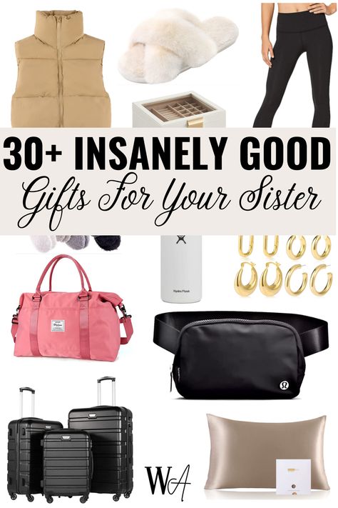 Find the perfect gifts for your sister that she will obsess over. Discover amazing and trendy options that will make her feel extra special. #GiftsForSister #AmazingGifts #TrendyPicks Best Sister Christmas Gifts, Best Gifts For Sister, Sister Christmas Presents, 22 Birthday Gifts, Best Gift For Sister, Sister Birthday Gifts, Sister Birthday Presents, Christmas Presents For Girls, Lululemon Belt Bag