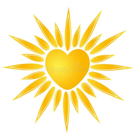 Sun Painting, Good Day Sunshine, Sun Illustration, Pencak Silat, Cute Sun, Minimalist Tattoos, Sun Art, Free Illustration, Heart Logo