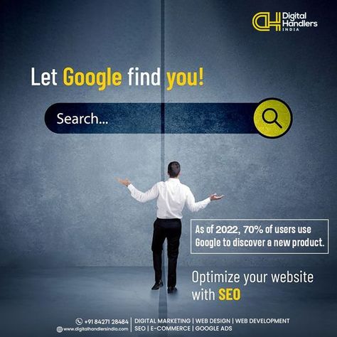 Digital Handlers India Seo Services Post, Google My Business Posts Design, Seo Services Creative Ads, Seo Creative Ads, Digital Advertising Design, Ads Creative Advertising Ideas, Social Media Branding Design, Digital Marketing Design, Social Media Ideas Design