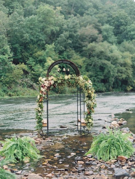 Photography: Laura Gordon   www.lauragordonphotography.com Ceremony Venue: Flint River- Thomaston, Georgia   n/a Floral Design: Lindsay Coletta   www.lindsaycoletta.com   View more: http://stylemepretty.com/vault/gallery/28887 Cream Bridesmaids, River Wedding, Georgia Wedding Venues, Bride Floral, Outdoor Wedding Inspiration, Goth Wedding, Church Flowers, Unique Venues, Rustic Outdoor