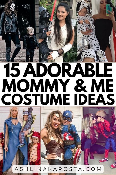 Mommy N Me Halloween Costumes, Mini Me Halloween Costume, Mother And Daughter Halloween Ideas, Easy Mom And Daughter Halloween Costumes, Mommy And Me Costumes Halloween, Mom And Me Costumes Halloween, Mom And Me Costumes, Mommy And Daughter Costumes, Mom And Toddler Son Halloween Costumes